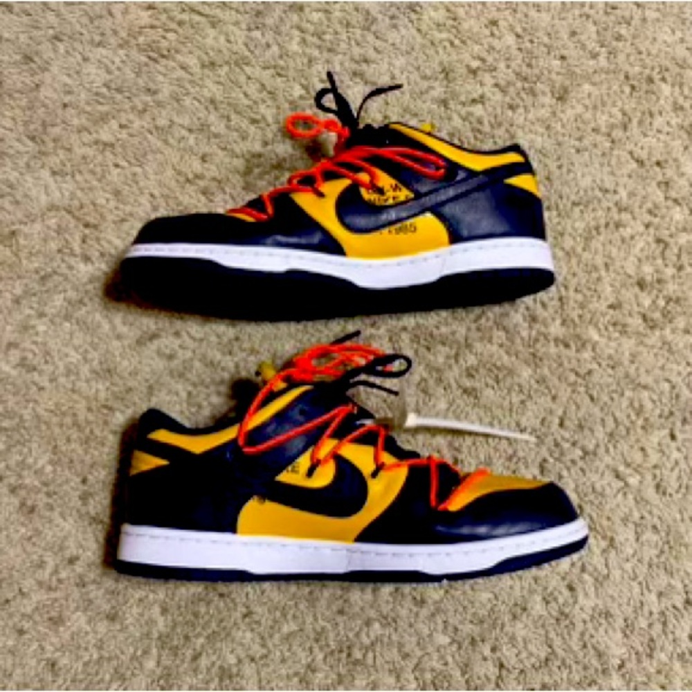 Nike off white yellow and blue
